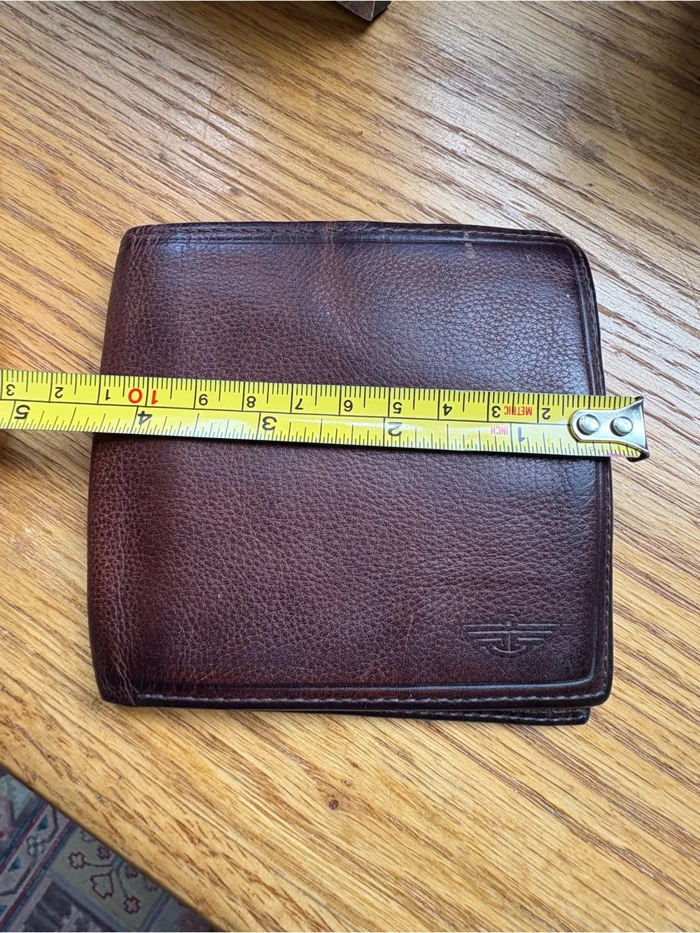 Brown Leather Men's Bi-Fold Wallet beautifully aged
